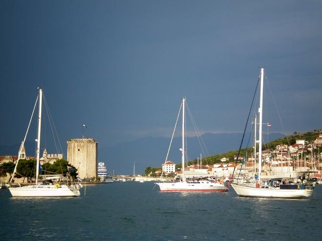 The anchorage in Trogir  © Yacht Balvenie
